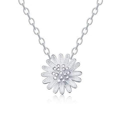 Delicate Daisy S925 Sterling Silver Short Necklaces for Women