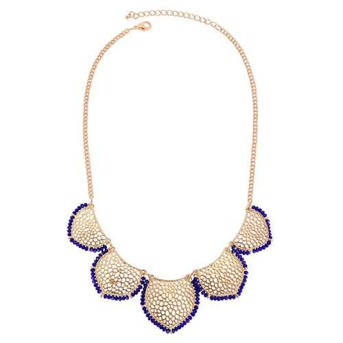 Gold Statement Collar Chain Leaves Choker Colar Pendant Necklace For Women