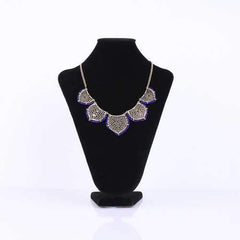 Gold Statement Collar Chain Leaves Choker Colar Pendant Necklace For Women