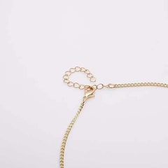 Trendy Balancing Style Pandent Alloy U-shaped Lock Rhinestone Necklace Gift for Women