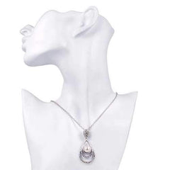 Sweet Pearl Rhinestone Water Drop Necklace Gift For Women