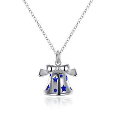 Christmas Bell Enamel Process Gift Party Necklaces