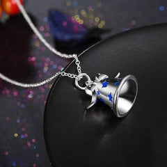 Christmas Bell Enamel Process Gift Party Necklaces