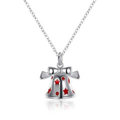 Christmas Bell Enamel Process Gift Party Necklaces