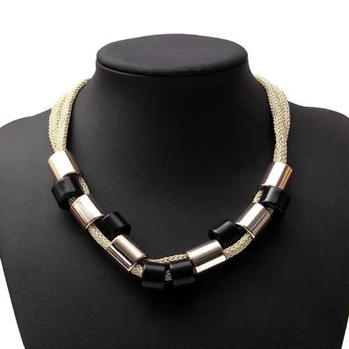 Trendy Colorful Short Magic Buckle Clavicle Necklaces For Women