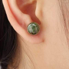 Natural Art Cute Ear Stud Moss Dandelion Lavender Dry Flower Earrings