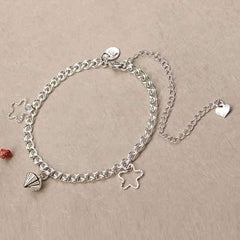 Star Pendant Fashion Foot Chain Silver Plated Anklet for Women