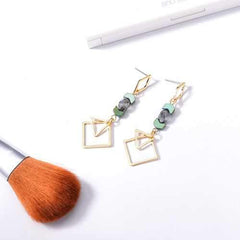 Luxury 18K Gold Plated Geometric Drop Earrings Elegant Ear Stud Best Gift for Women