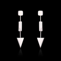 Earrings for Women Luxury Platinum Plated Simple Geometric Pendant Ear Stud Best Gift