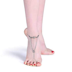 Retro Women's Anklet Jewelry Flower Barefoot Anklet