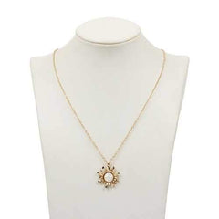 Fashion Silver Gold Sun Flower Pendant Necklace for Women