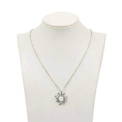 Fashion Silver Gold Sun Flower Pendant Necklace for Women