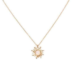 Fashion Silver Gold Sun Flower Pendant Necklace for Women