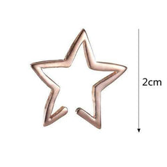 Punk Hollow Star Ear Clip for Women's Earring