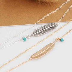 Bohemian Summer Turquoise Charm Multilayer Anklet Foot Chain