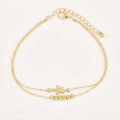 Stylish Pineapple Star Beads Ankle Bracelets for Women