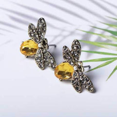 Luxury Oktant Rhinestone Crystal Ear Stud 18K Gold Plated