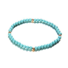Bohemian Blue Beaded Multilayer Anklets Jewelry For Women