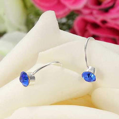 2Pcs No Piercing Crystal Rhinestone Nose Cuff Clip Earrings