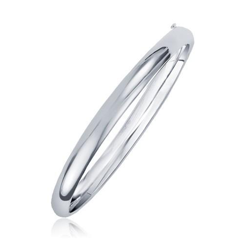 Classic Bangle in 14k White Gold (5.0mm), size 7''
