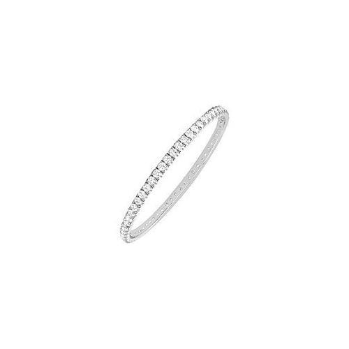 Diamond Eternity Bangle : 14K White Gold 5.00 CT Diamonds