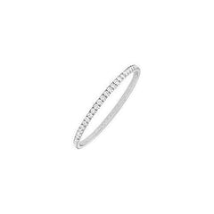 Diamond Eternity Bangle : 14K White Gold 5.00 CT Diamonds