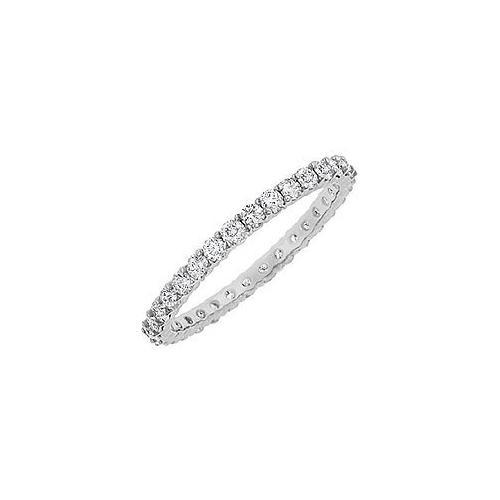 Diamond Eternity Bangle : 14K White Gold 6.00 CT Diamonds