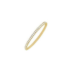 Diamond Eternity Bangle : 14K Yellow Gold 5.00 CT Diamonds