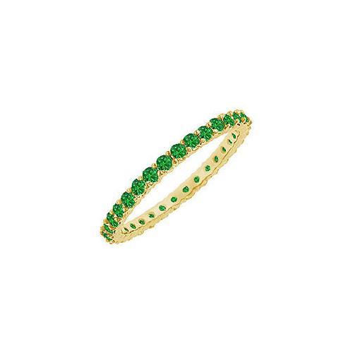 Emerald Eternity Bangle : 14K Yellow Gold - 6.00 CT TGW