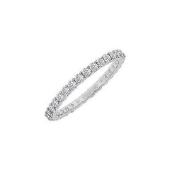 Diamond Eternity Bangle : 18K White Gold - 10.00 CT Diamonds