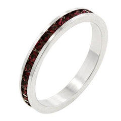 Stylish Stackables with Ruby Crystal Ring