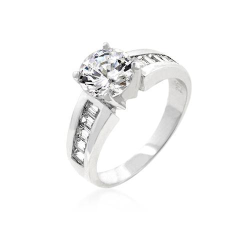 Antoinette Engagement Silver Ring