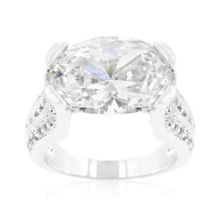 Oval Triplet Cubic Zirconia Ring