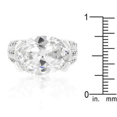 Oval Triplet Cubic Zirconia Ring