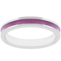 Fuchsia Enamel Eternity Ring