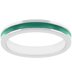 Green Enamel Eternity Ring