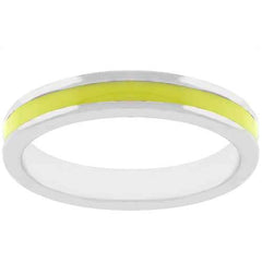 Yellow Enamel Eternity Ring