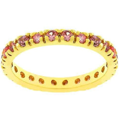 Pink Cubic Zirconia Eternity Ring
