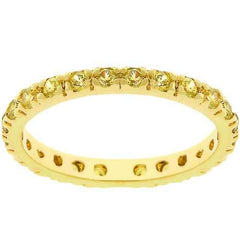Yellow Cubic Zirconia Eternity Ring