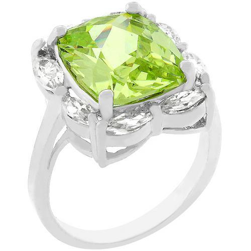 Marquise Framed Apple Green Ring