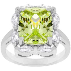 Marquise Framed Apple Green Ring