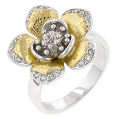 Golden Petals Cocktail Ring