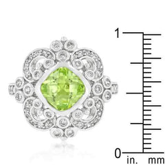 Elegant Peridot Crest Ring