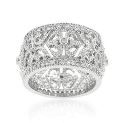 Filigree Crest Eternity Ring