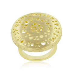 Textured Golden Saucer Ring