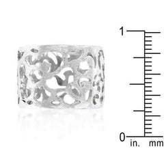 Filigree Matte Rhodium Ring