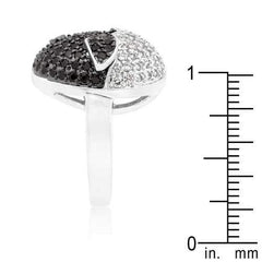 Black and White Cubic Zirconia Baby Chick Ring