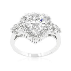 Heart Halo Engagement Ring