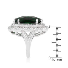 Green Cocktail Crest Ring