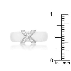 Modern Classic X Ring - White